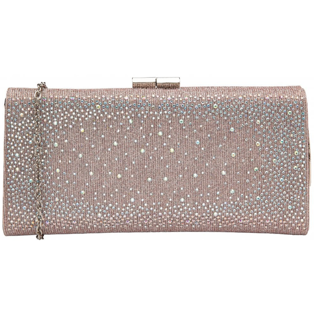 Pink diamante clutch bag sale