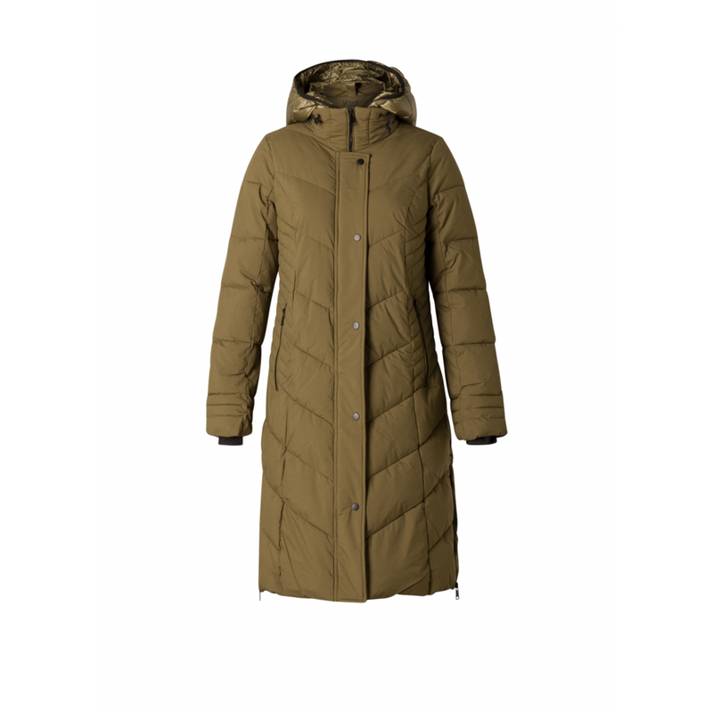 Yest Pimmalee Essential Avocado Green Long Padded Coat