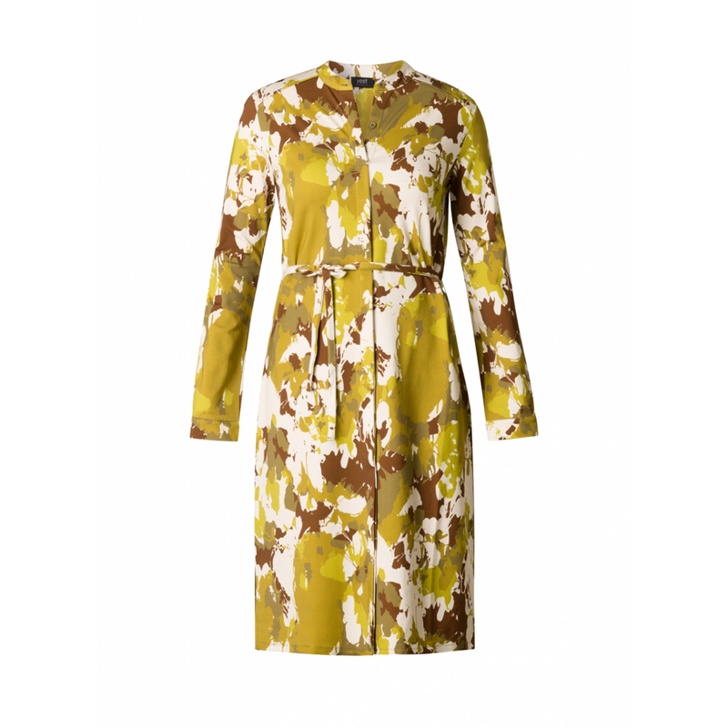 Yest Nasima Avocado Green/Multi Midi Dress