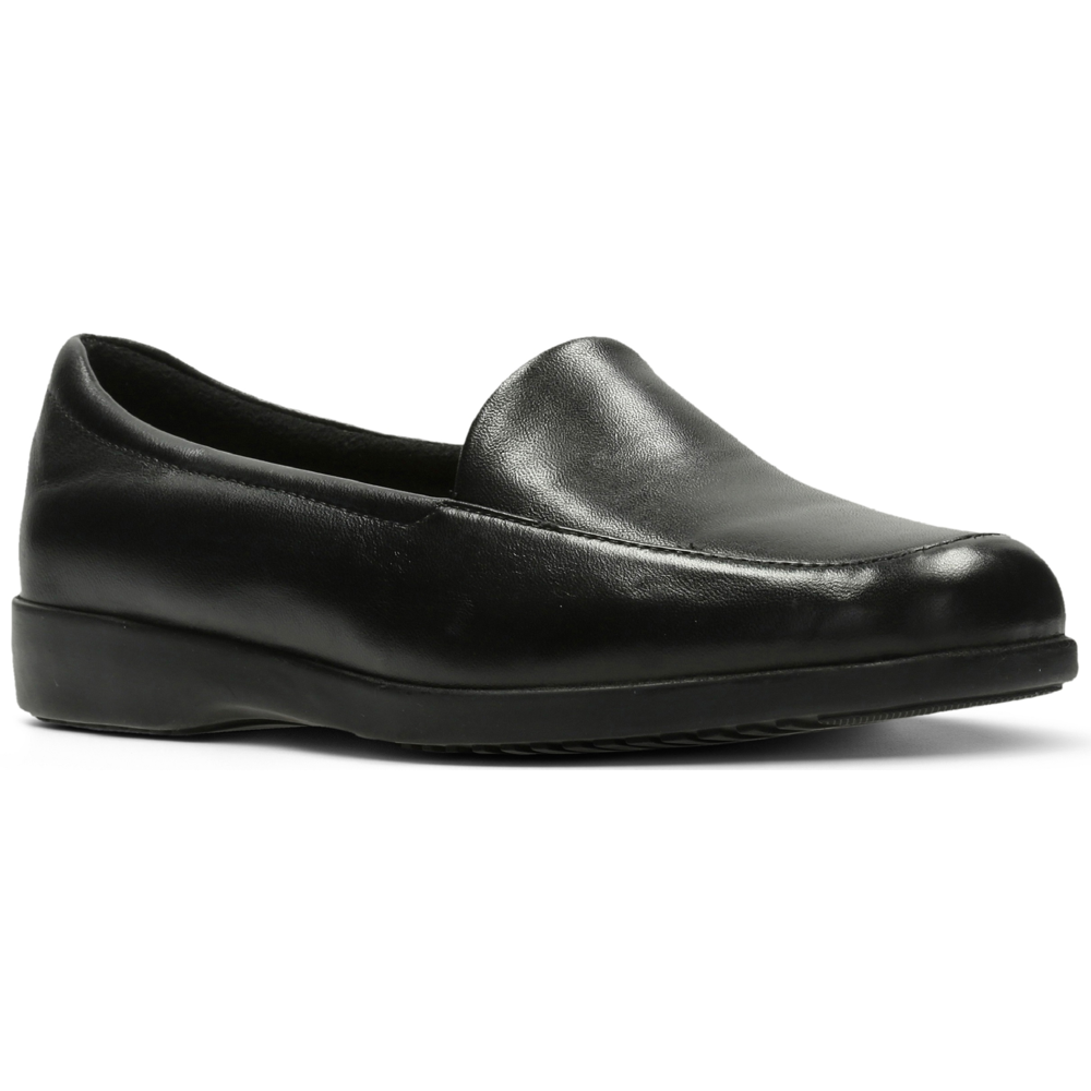 Clarks Georgia Black Leather Shoes