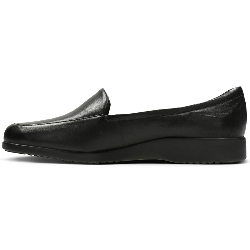 Clarks Georgia Black Leather Shoes