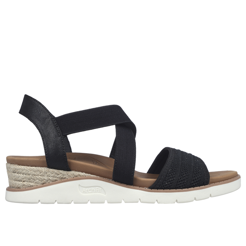 Skechers Arch Fit Beach Kiss-Boho Beyond Black Sandals