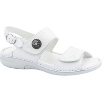 Waldlaufer Gunna (Flower) White Leaf Print Sandals