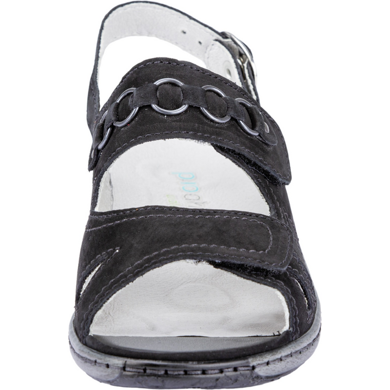 Waldlaufer Garda Black Sandals