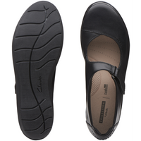 Clarks Hope Henley Black Leather Shoes