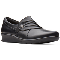 Clarks Hope Roxanne Black Leather Shoes