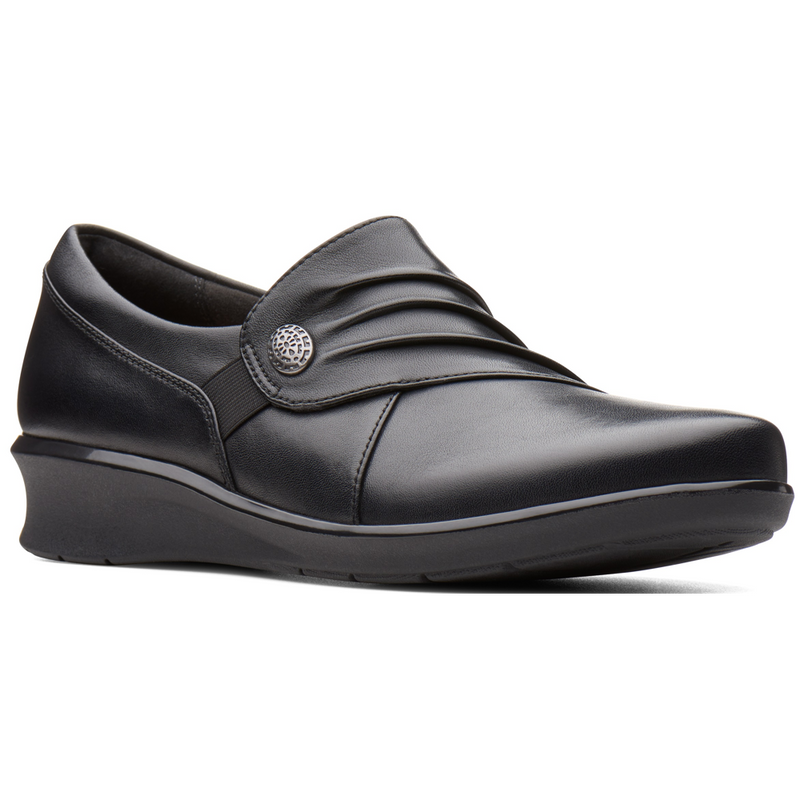 Clarks Hope Roxanne Black Leather Shoes