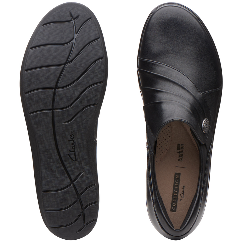 Clarks Hope Roxanne Black Leather Shoes