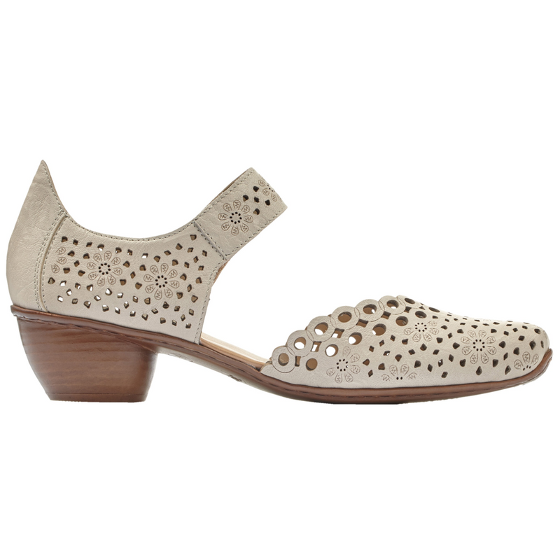 Rieker 43753-60 (Scallop) Crema Shoes