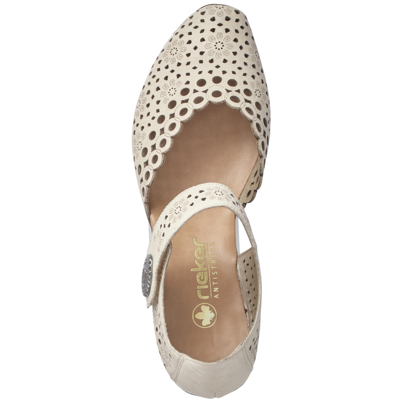 Rieker 43753-60 (Scallop) Crema Shoes