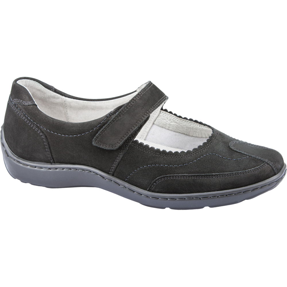 Waldlaufer Henni (Sunstar) Black Nubuck Shoes
