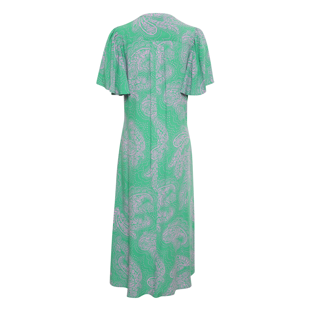 Culture CUpolly Green/Pink Paisley Long Dress