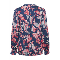 Culture CUpia Blue Flower Foil Blouse