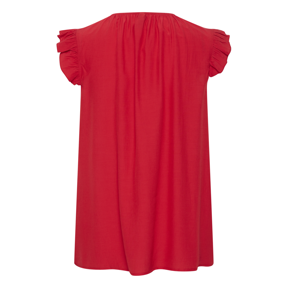Culture CUasmine Racing Red SS Blouse