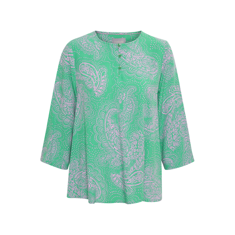 Culture CUpolly Green/Pink Paisley Blouse