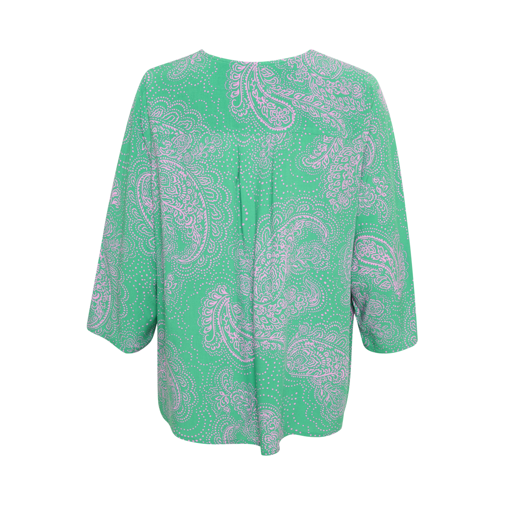 Culture CUpolly Green/Pink Paisley Blouse