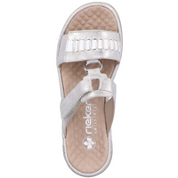 Rieker 60481-40 (Fleece) Fog Silver Weiss Sandals