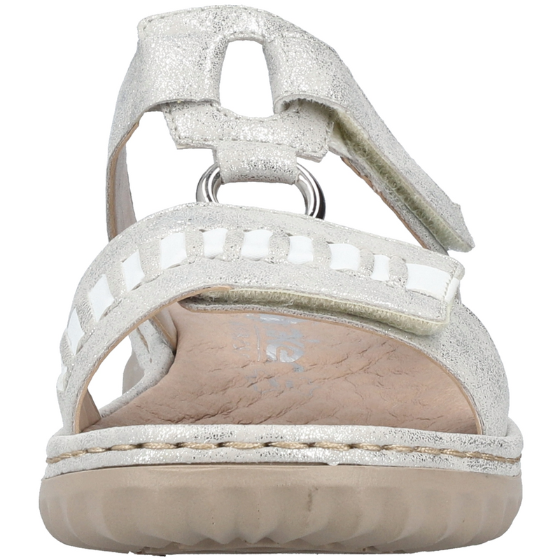 Rieker 60481-40 (Fleece) Fog Silver Weiss Sandals