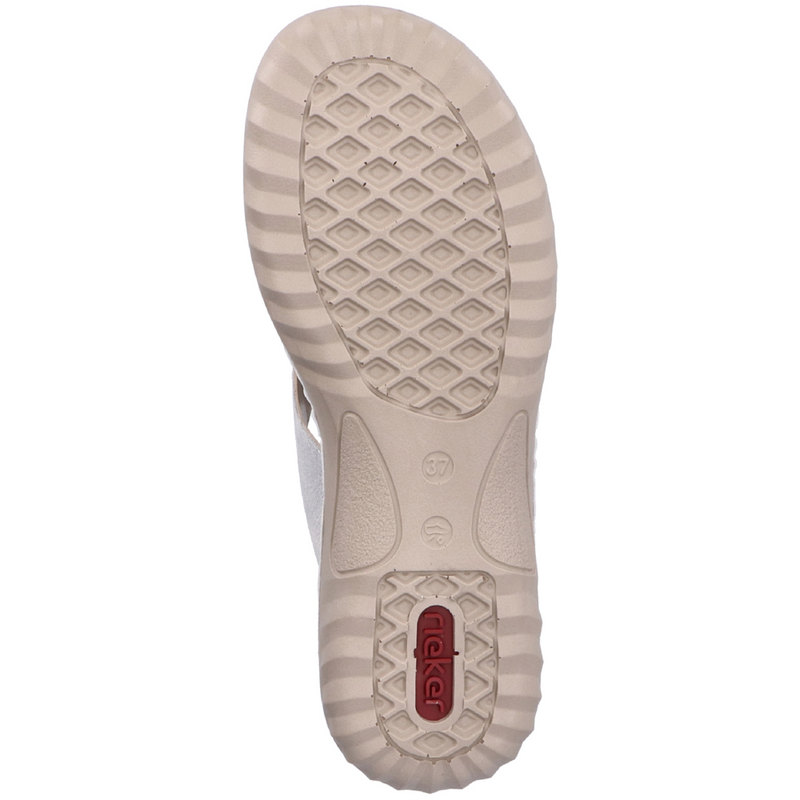 Rieker 60481-40 (Fleece) Fog Silver Weiss Sandals