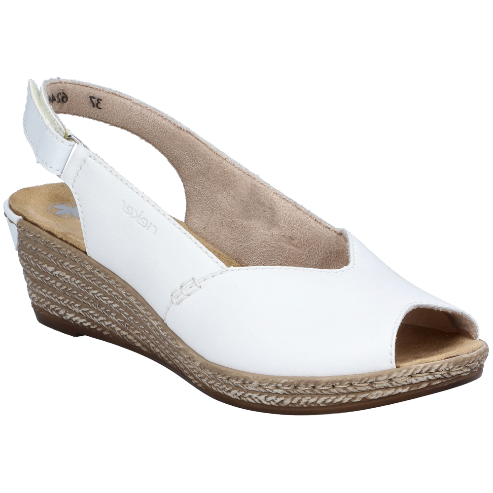 Rieker 62462-80 (Espadrille) Weiss Shoes