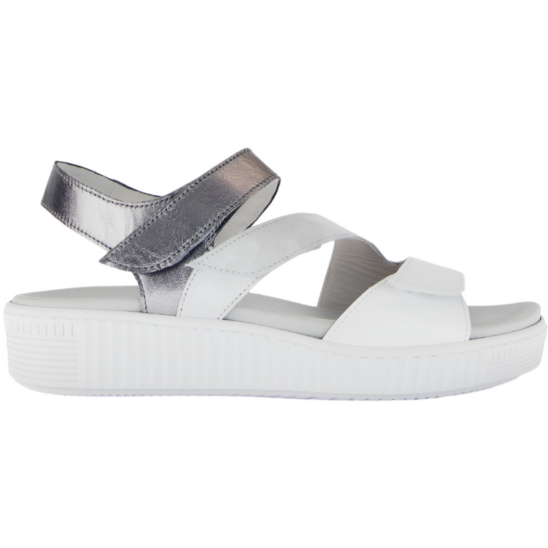 Gabor Ball (Marigold) Weiss/Antiksilber Sandals