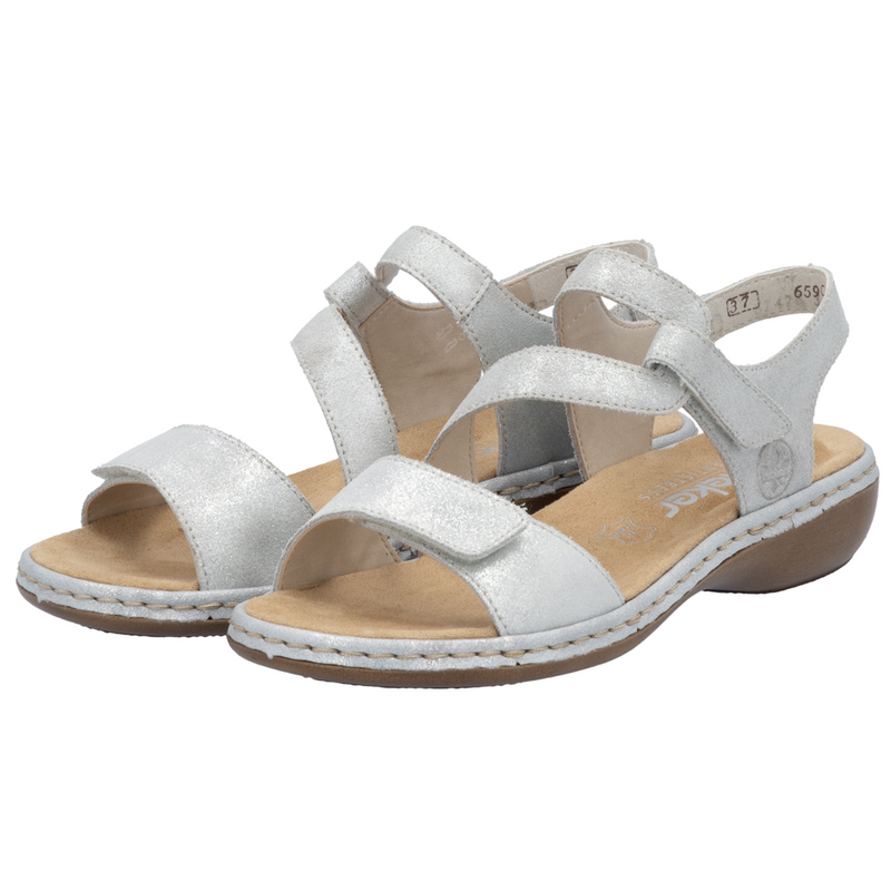 Rieker 659C7-93 (Gabi) Silver Sandals