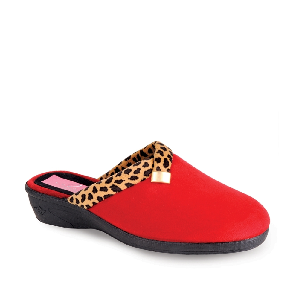 Lunar Michelle Red Mule Slippers