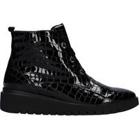 Waldlaufer Florenz (Flower 2) Black Ankle Boots