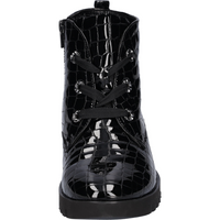 Waldlaufer Florenz (Flower 2) Black Ankle Boots