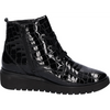 Waldlaufer Florenz (Flower 2) Black Ankle Boots