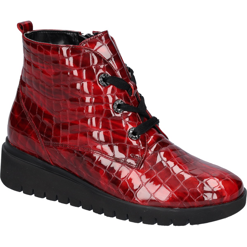 Waldlaufer Florenz (Flower 2) Rot Ankle Boots