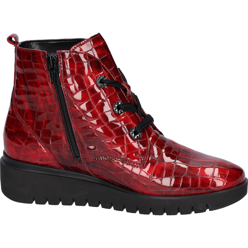 Waldlaufer Florenz (Flower 2) Rot Ankle Boots