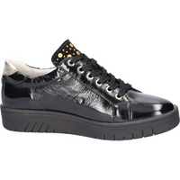 Waldlaufer H-Yuna Black Patent Trainers