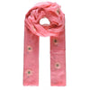 Jewel City Blossom Pink Embroidered Scarf