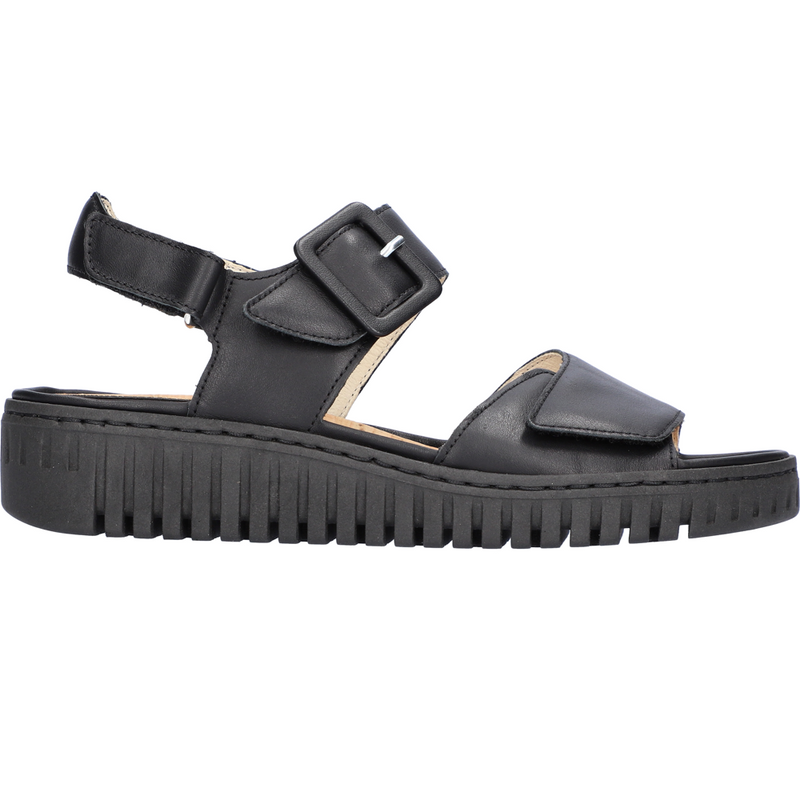 Waldlaufer Willow (Wigwam) Black Sandals