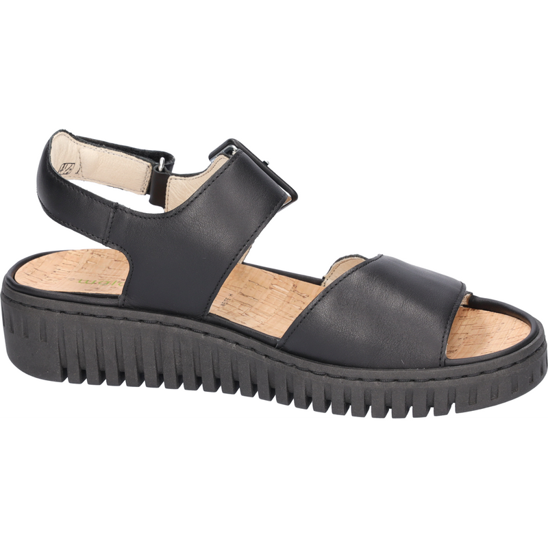 Waldlaufer Willow (Wigwam) Black Sandals