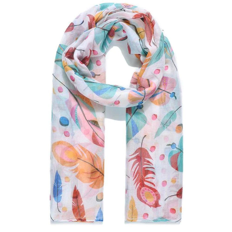 Feather Multi Print Scarf