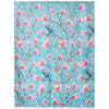 Jewel City Bird & Blossom Aqua Print Scarf