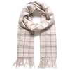 Jewel City Check Cream Blanket Scarf