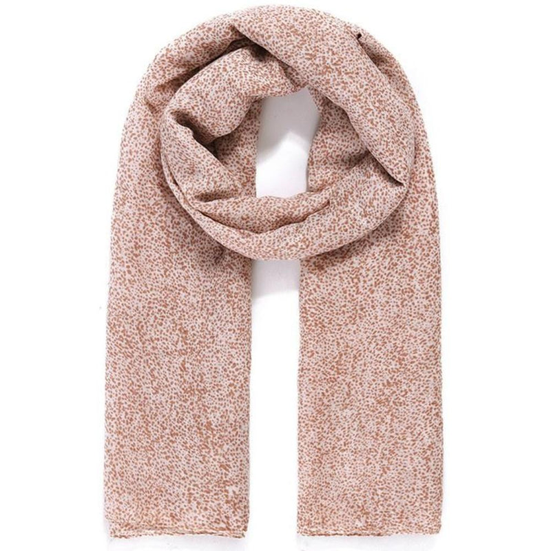 Jewel City Fleck Latte Print Scarf