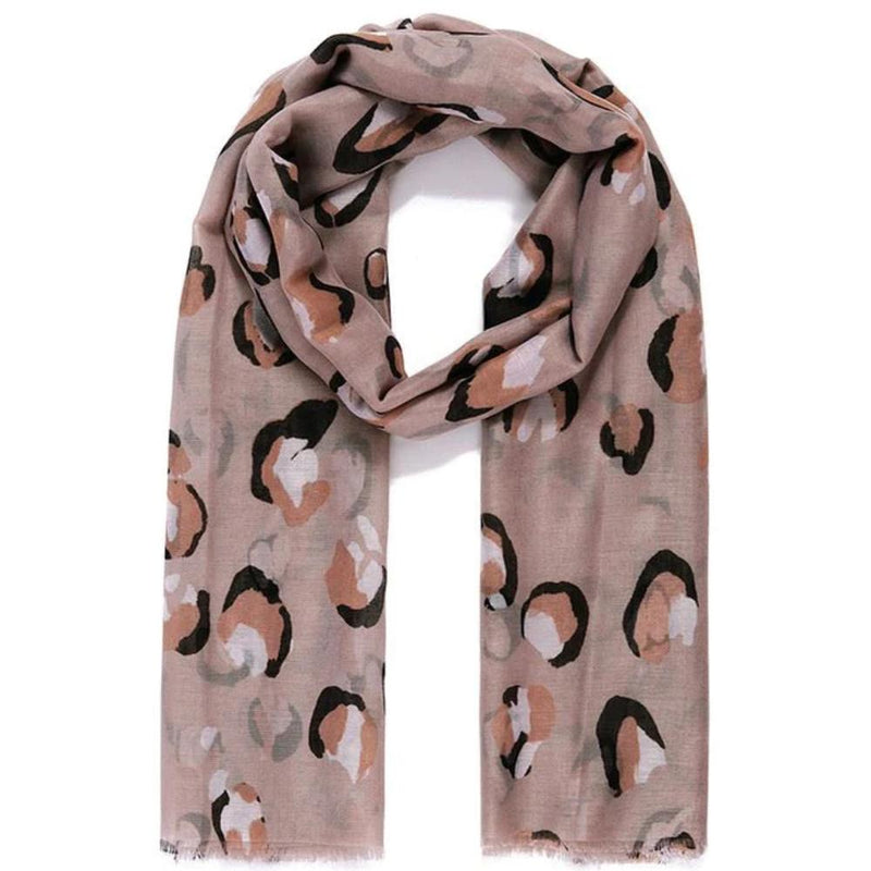 Jewel City Minimal Leopard Camel Print Scarf