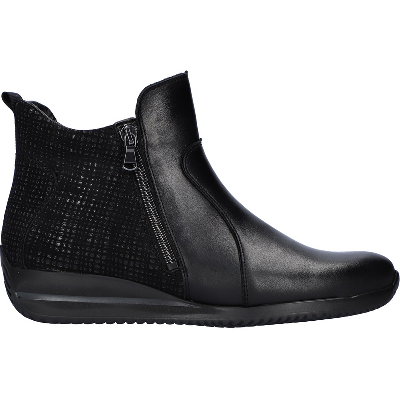 Waldlaufer Himona (Karin) Black Ankle Boots