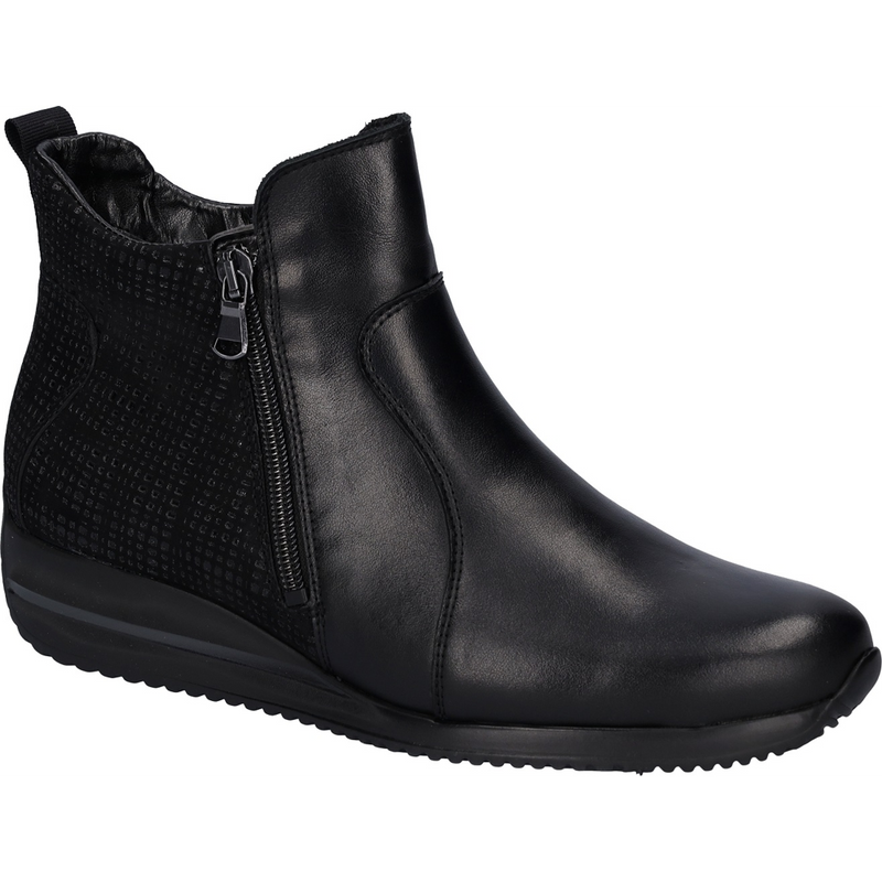 Waldlaufer Himona (Karin) Black Ankle Boots