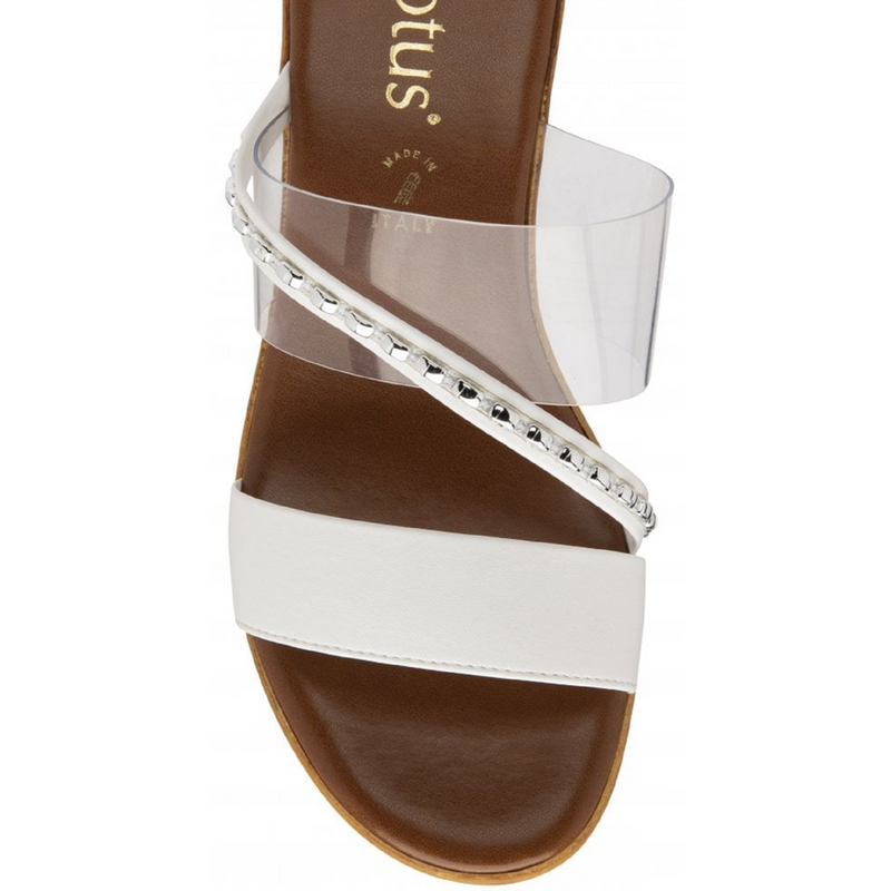 Lotus Alma White Sandals