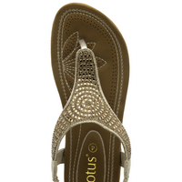 Lotus Aura Gold Sandals