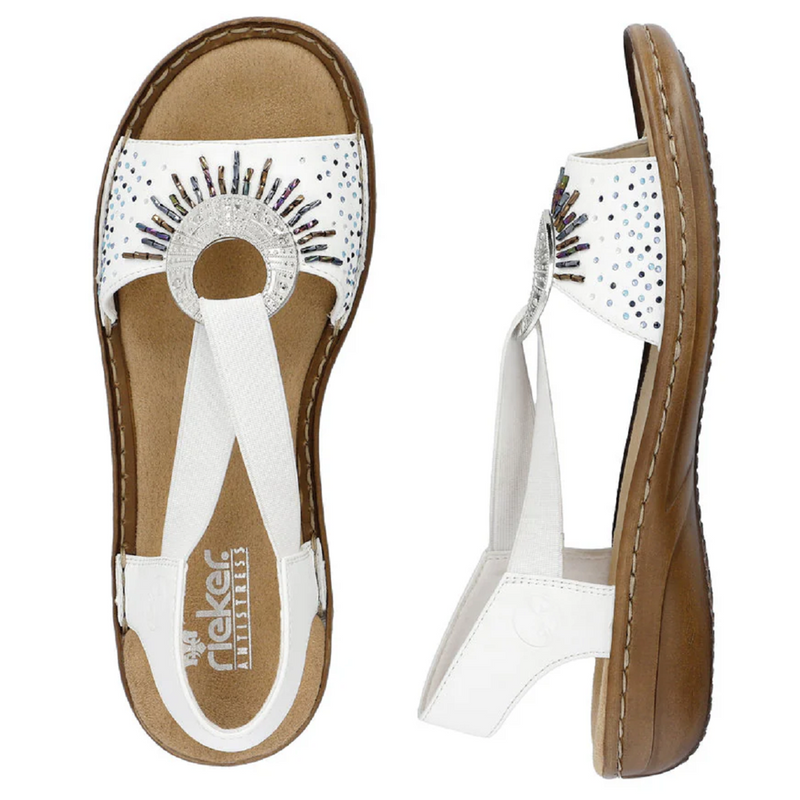 Rieker 60880-80 (Abersoch) White Sandals