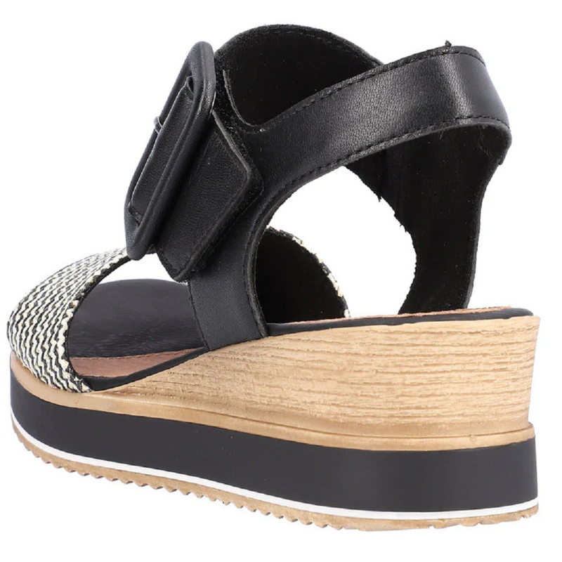 Remonte D6453 (Akan) Black Sandals