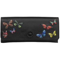 Yoshi Amongst Butterflies Black Leather Glasses Case