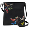 Yoshi Amongst Butterflies Bryant Black Leather Cross Body Bag