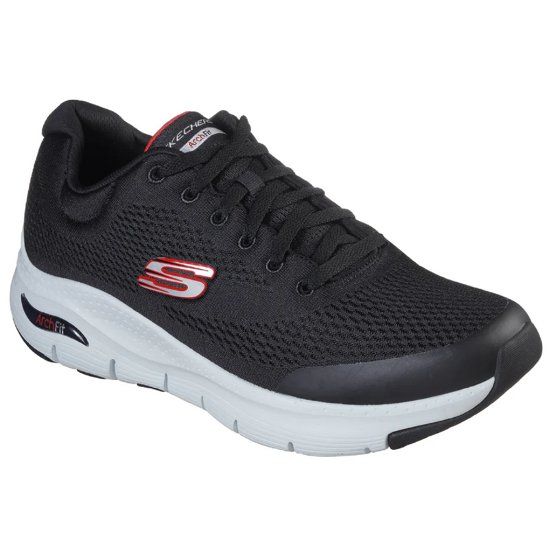 Skechers Arch Fit Black/Red Trainers